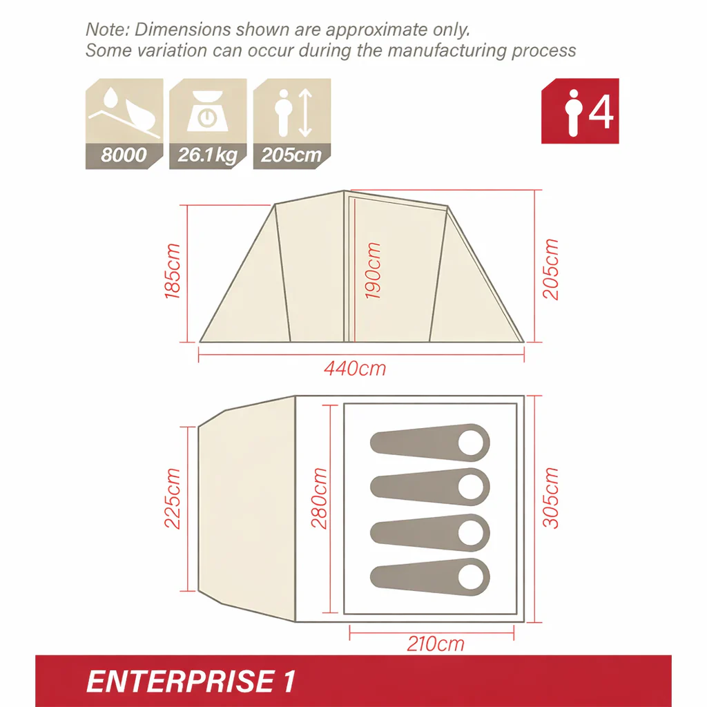 Enterprise 1 V3 Inflatable Blackout Air Tent - Image 6