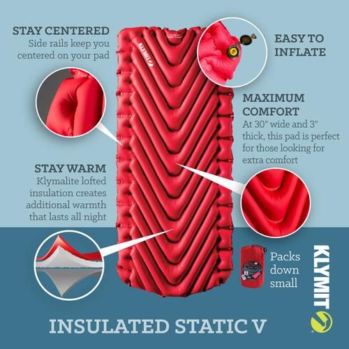 Klymit Insulated Static V Luxe Sleeping Mat - Image 3